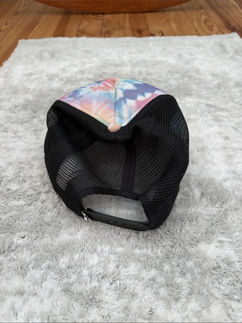 Vans Pastel Tie-Dye Trucker Hat with Black Logo